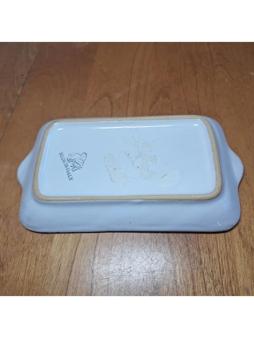 Italian Handpainted Ceramic Pottery Small Tray/Butter Deruta Rooster Made Italy